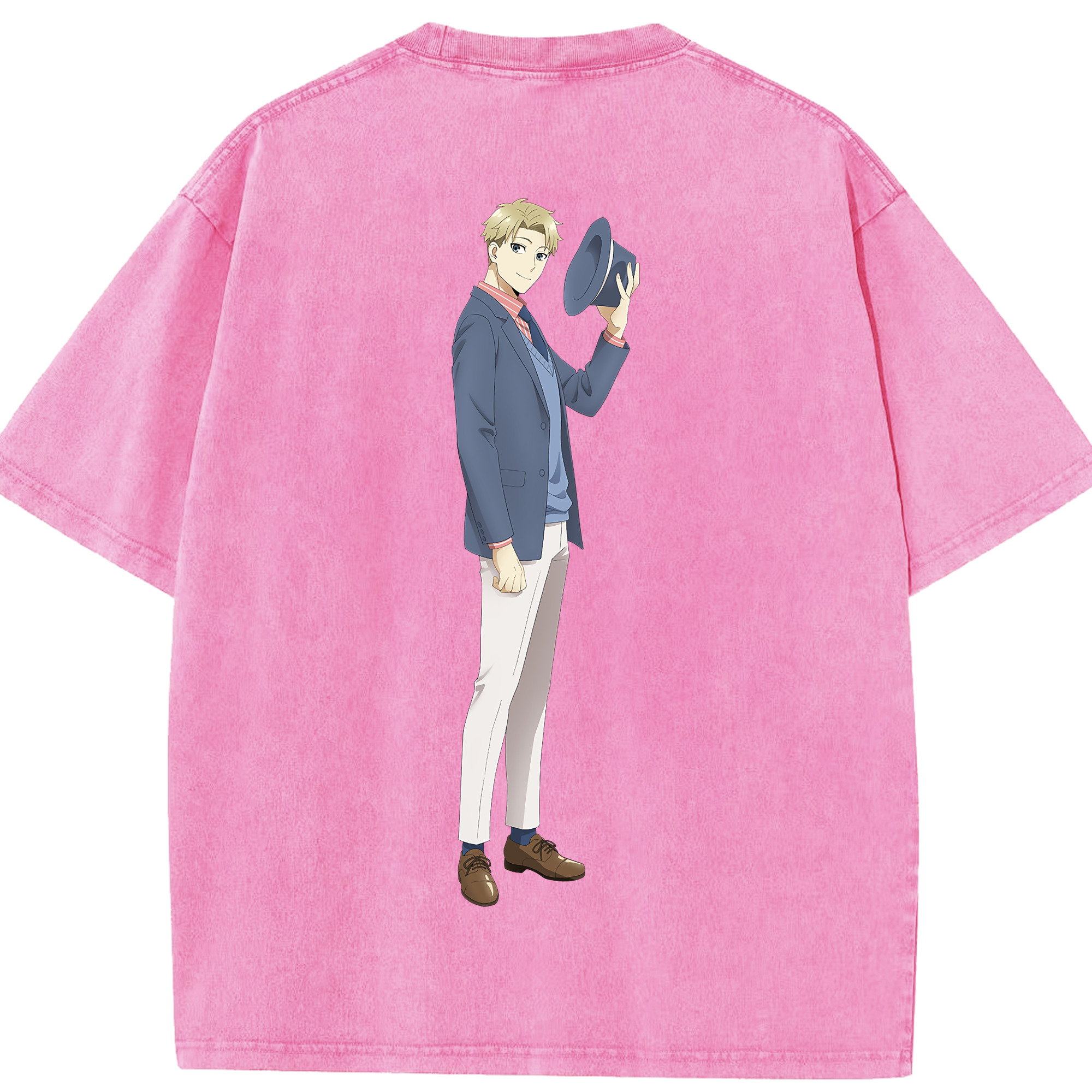 （画像用） SPY×FAMILY间谍家家酒 綿100% ヴィンテージ風 半袖Tシャツ（背面プリント）